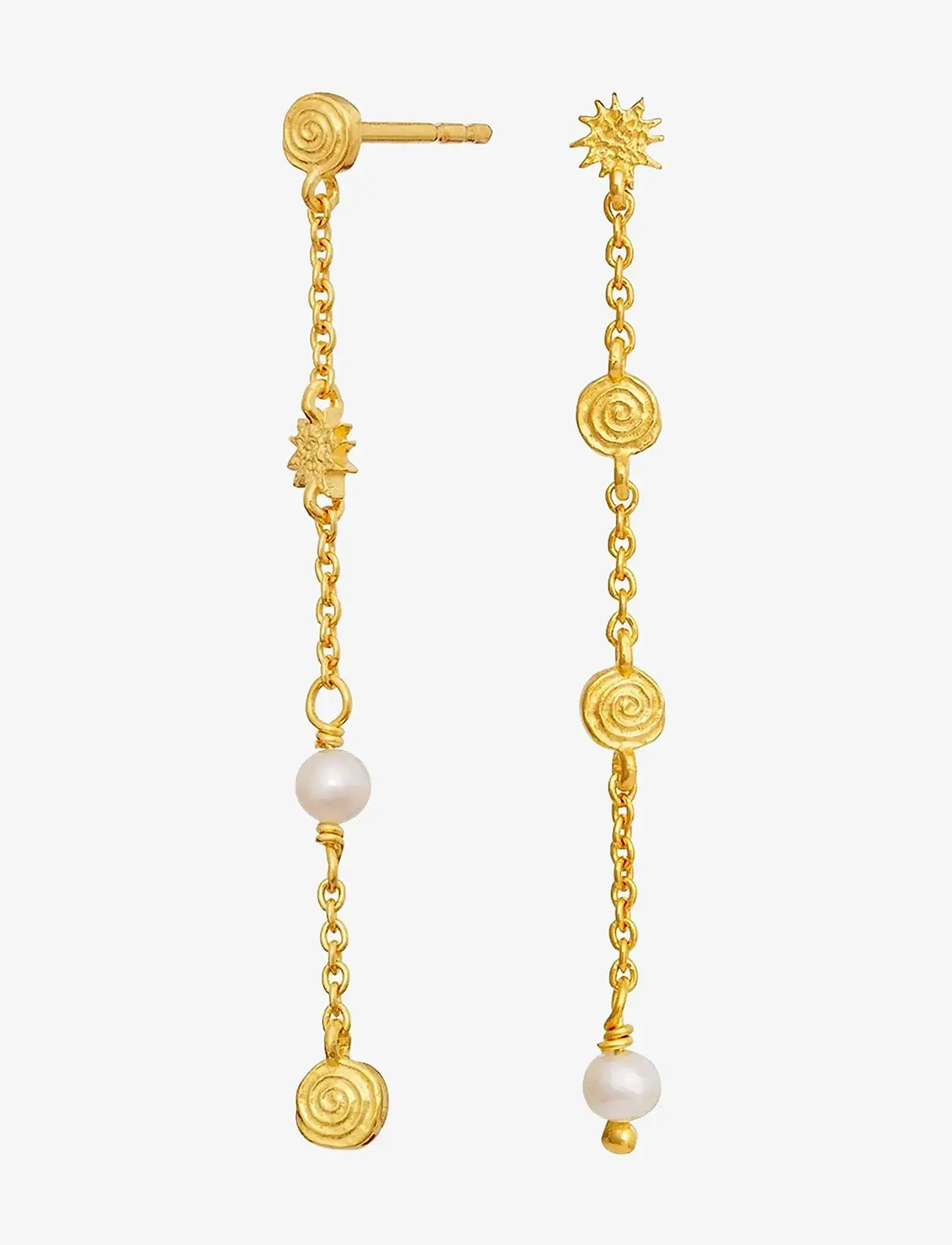 Maanesten - Jennie Earrings - perleøreringe - gold - 1