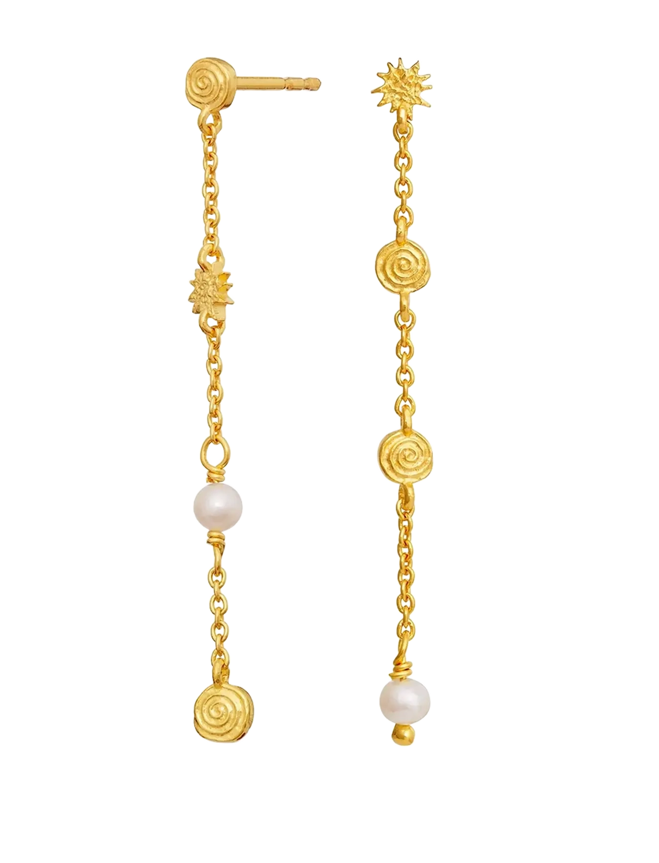 Maanesten - Jennie Earrings - pärlörhängen - gold - 1