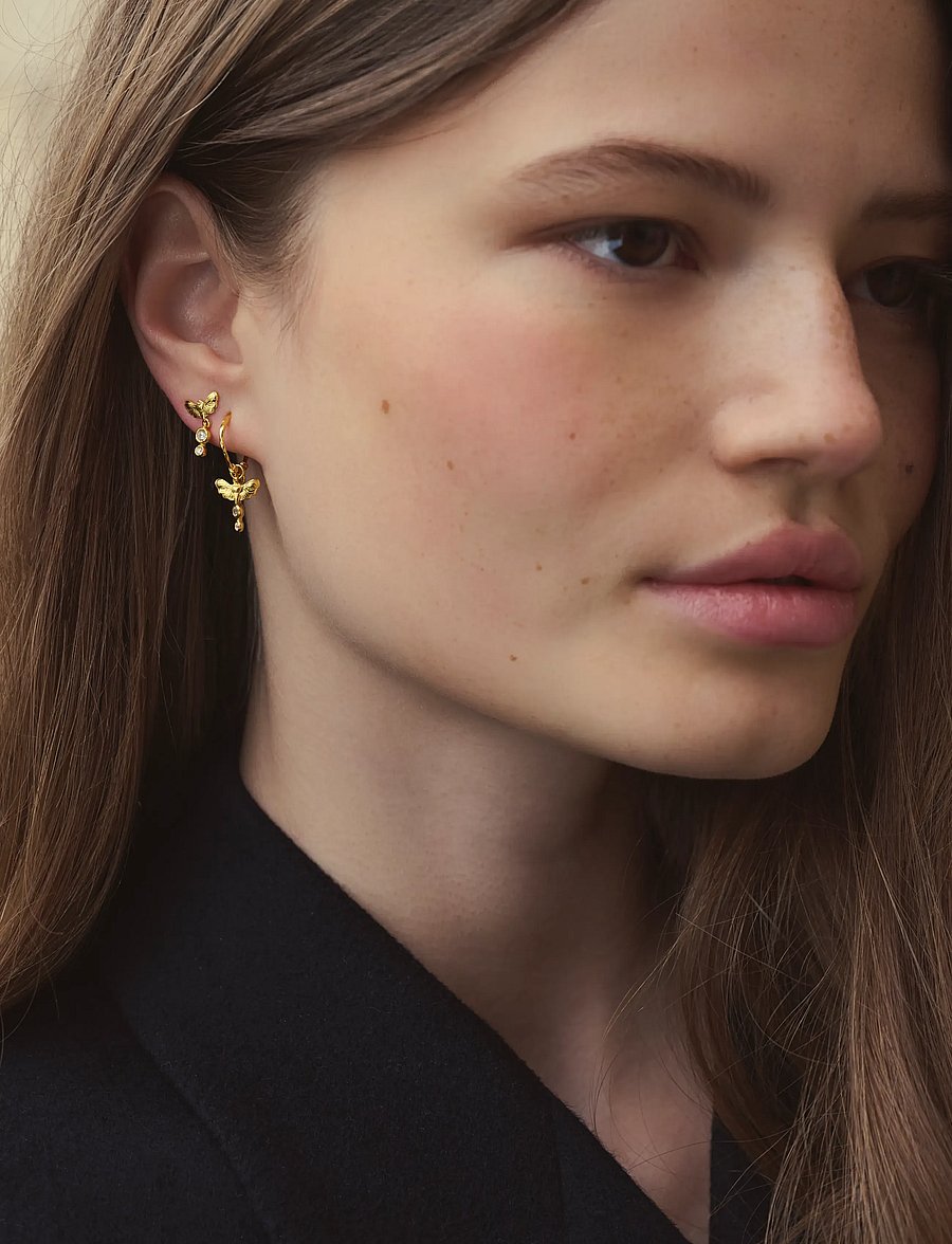 Maanesten - Clio Earrings - hängande örhängen - gold - 0