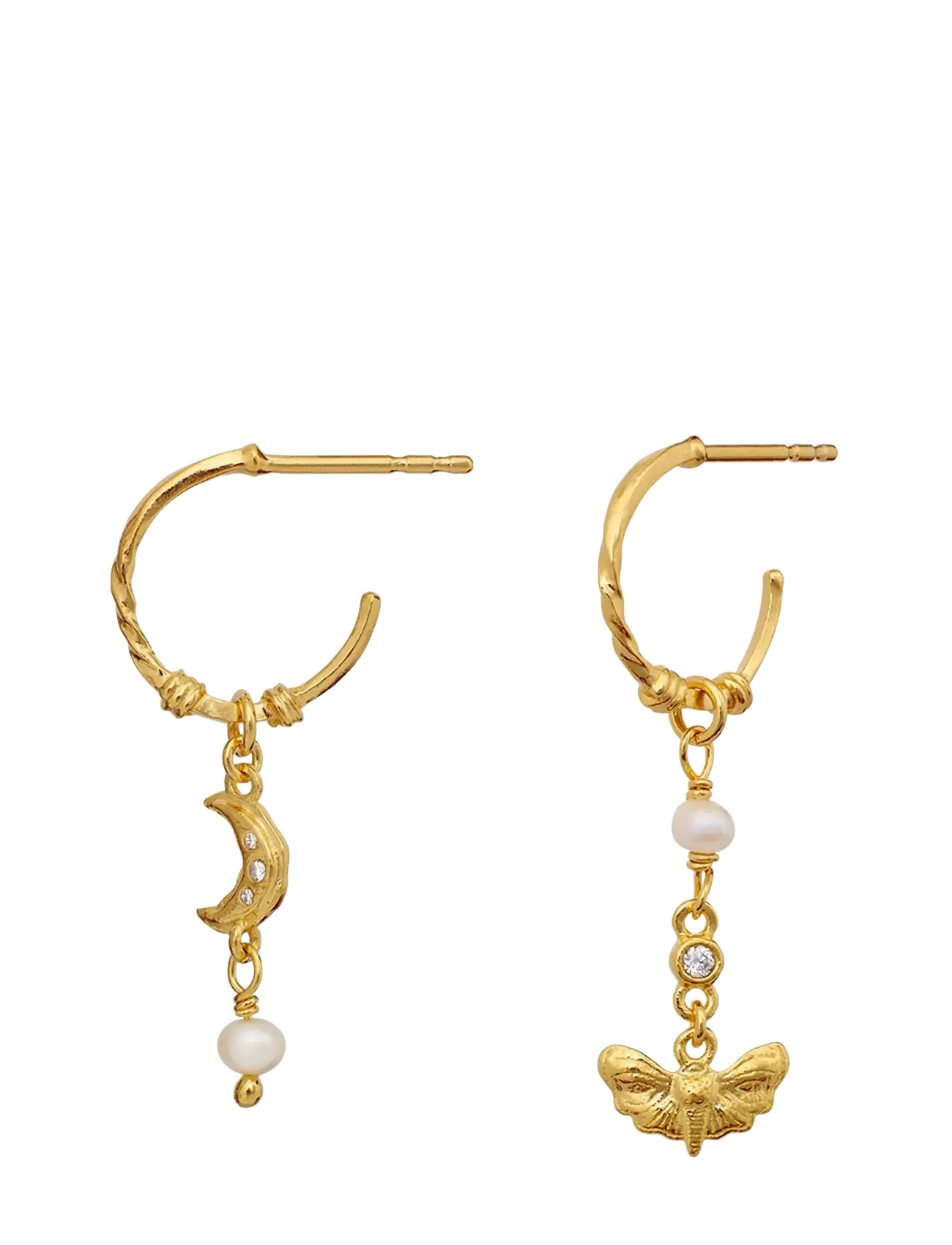 Maanesten - Paulina Earrings - perleøreringe - gold - 1