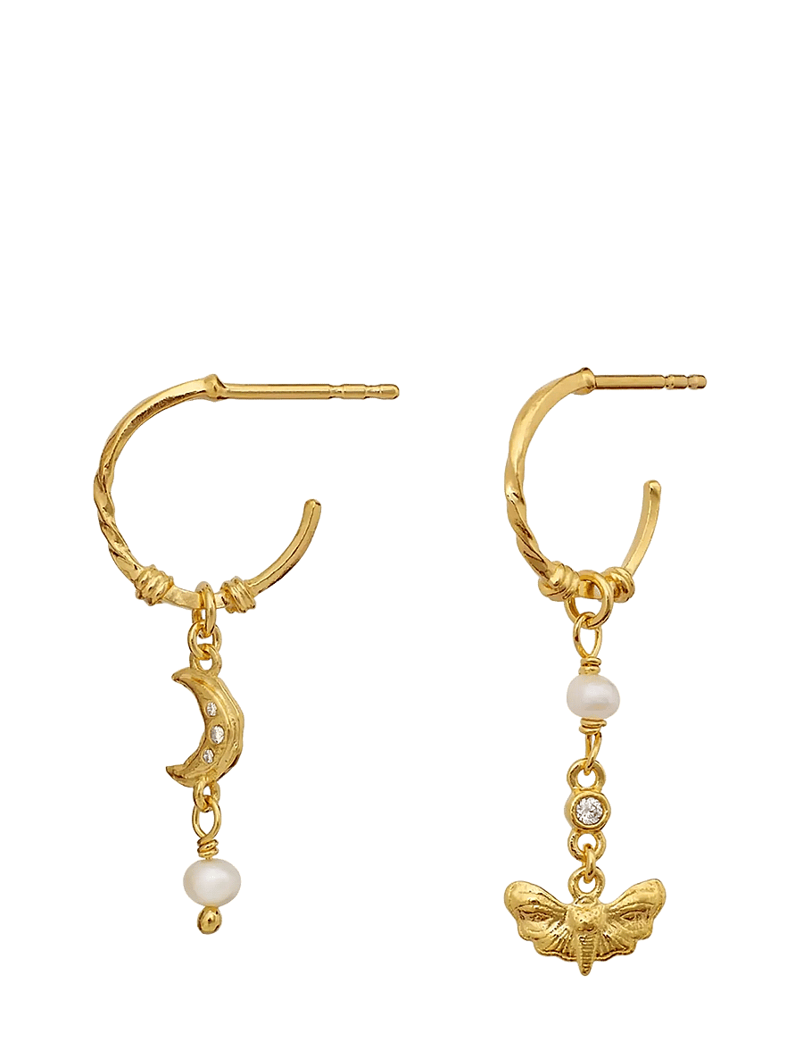 Maanesten - Paulina Earrings - perleøreringe - gold - 1