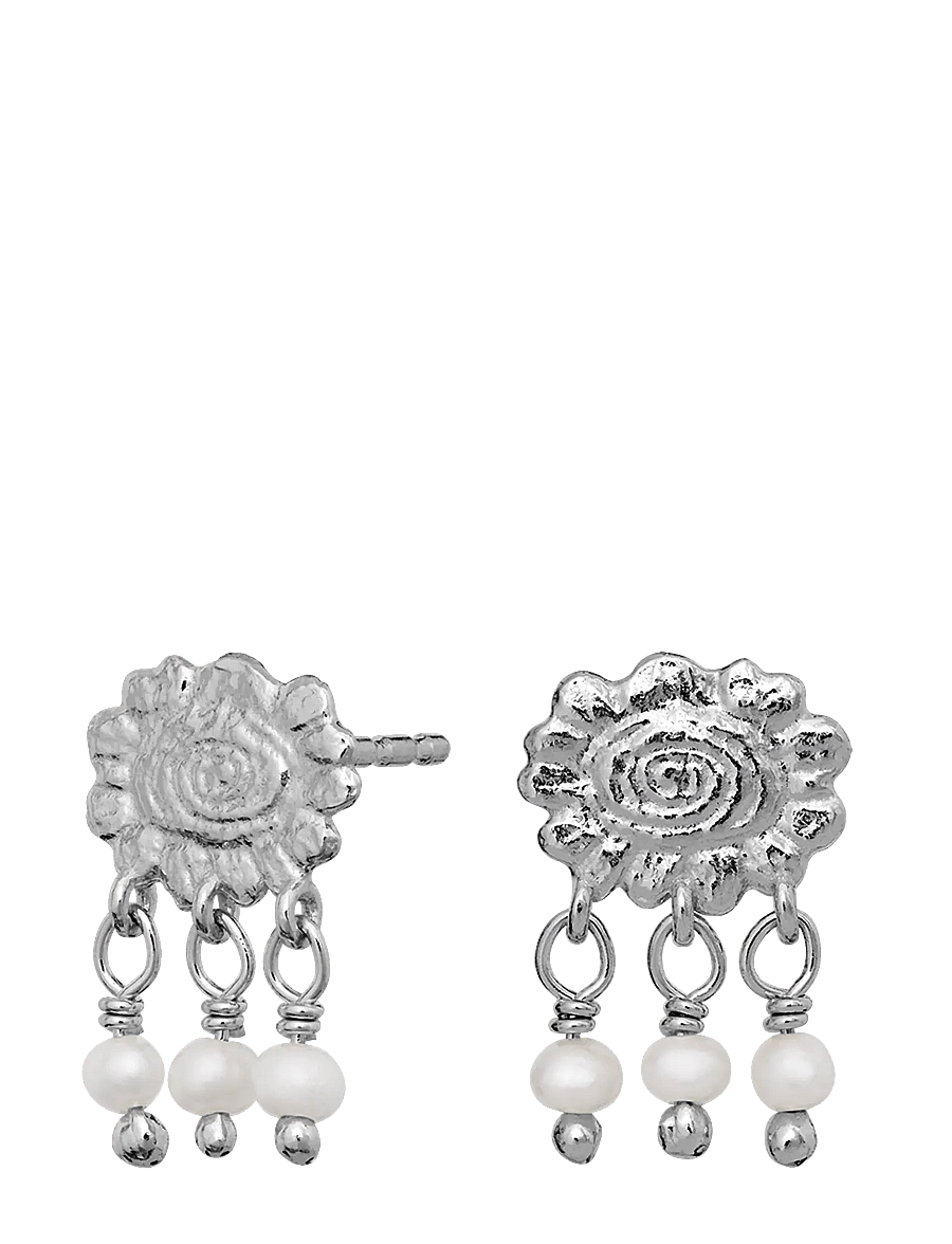 Maanesten - Lena Earrings - perleøreringe - silver - 1