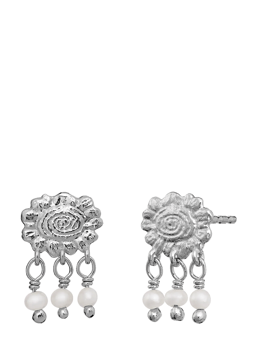 Maanesten - Lena Earrings - perleøreringe - silver - 2