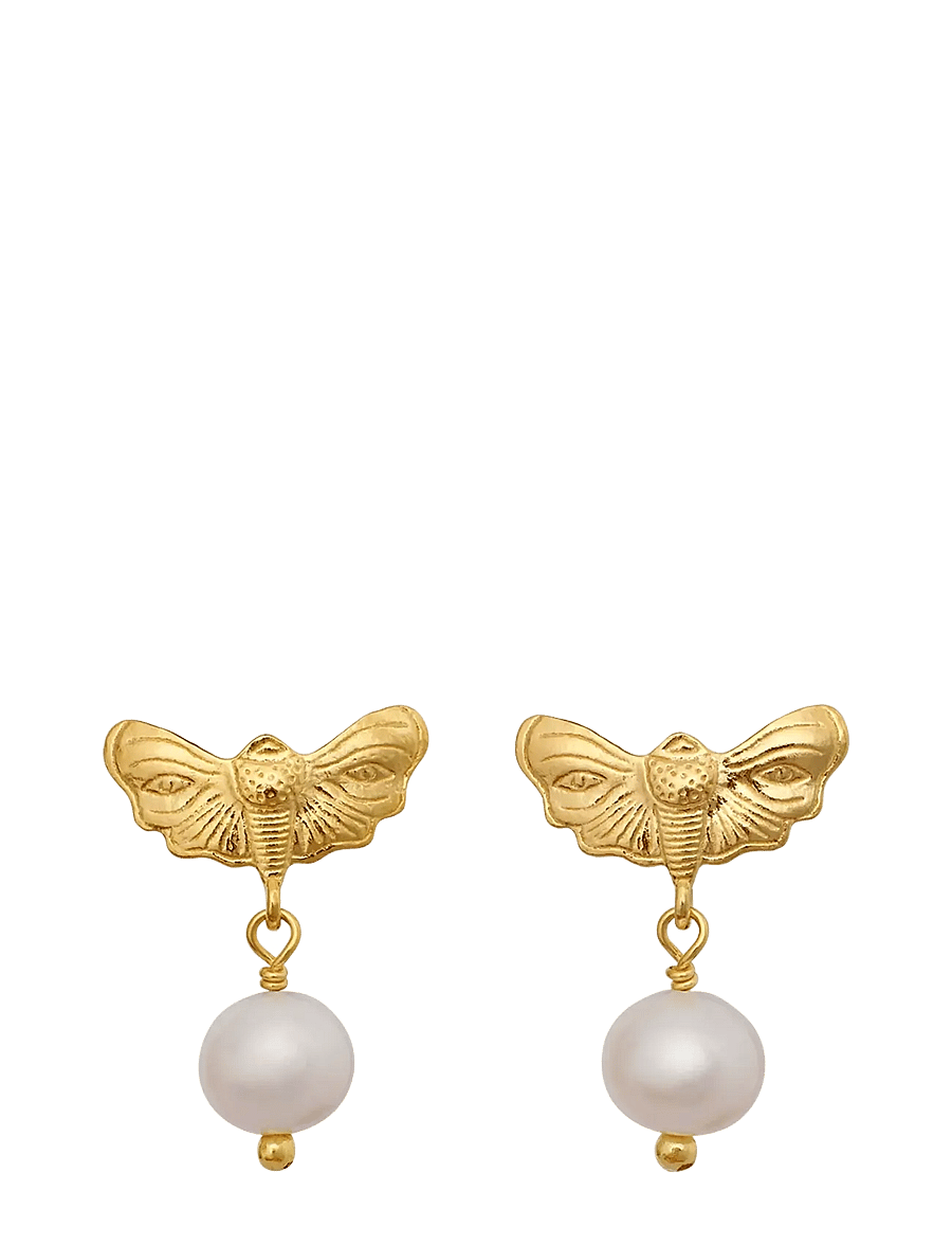 Maanesten - Nisa Earrings - perleøreringe - gold - 1