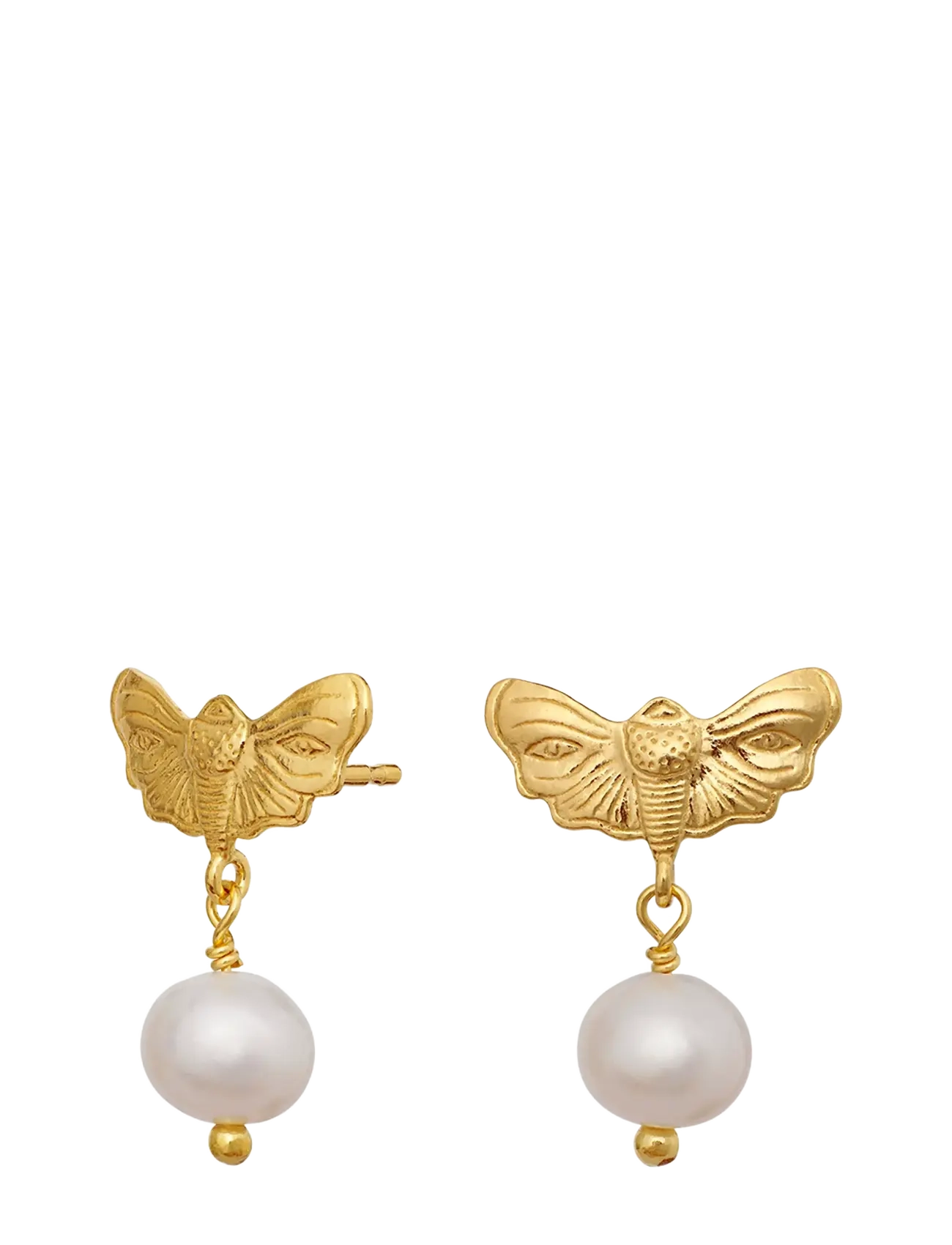 Maanesten - Nisa Earrings - perleøreringe - gold - 2