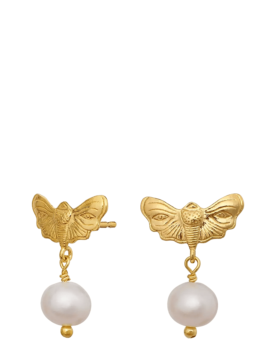 Maanesten - Nisa Earrings - perleøreringe - gold - 2
