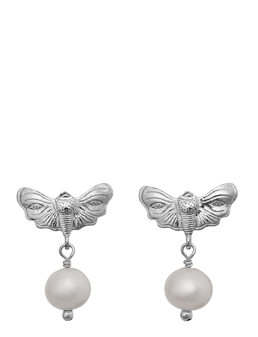 Maanesten - Nisa Earrings - perleøreringe - silver - 0