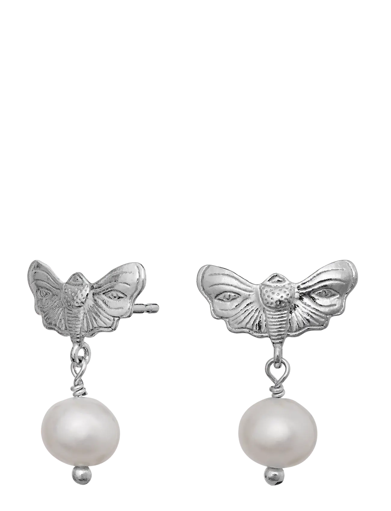 Maanesten - Nisa Earrings - perleøreringe - silver - 1