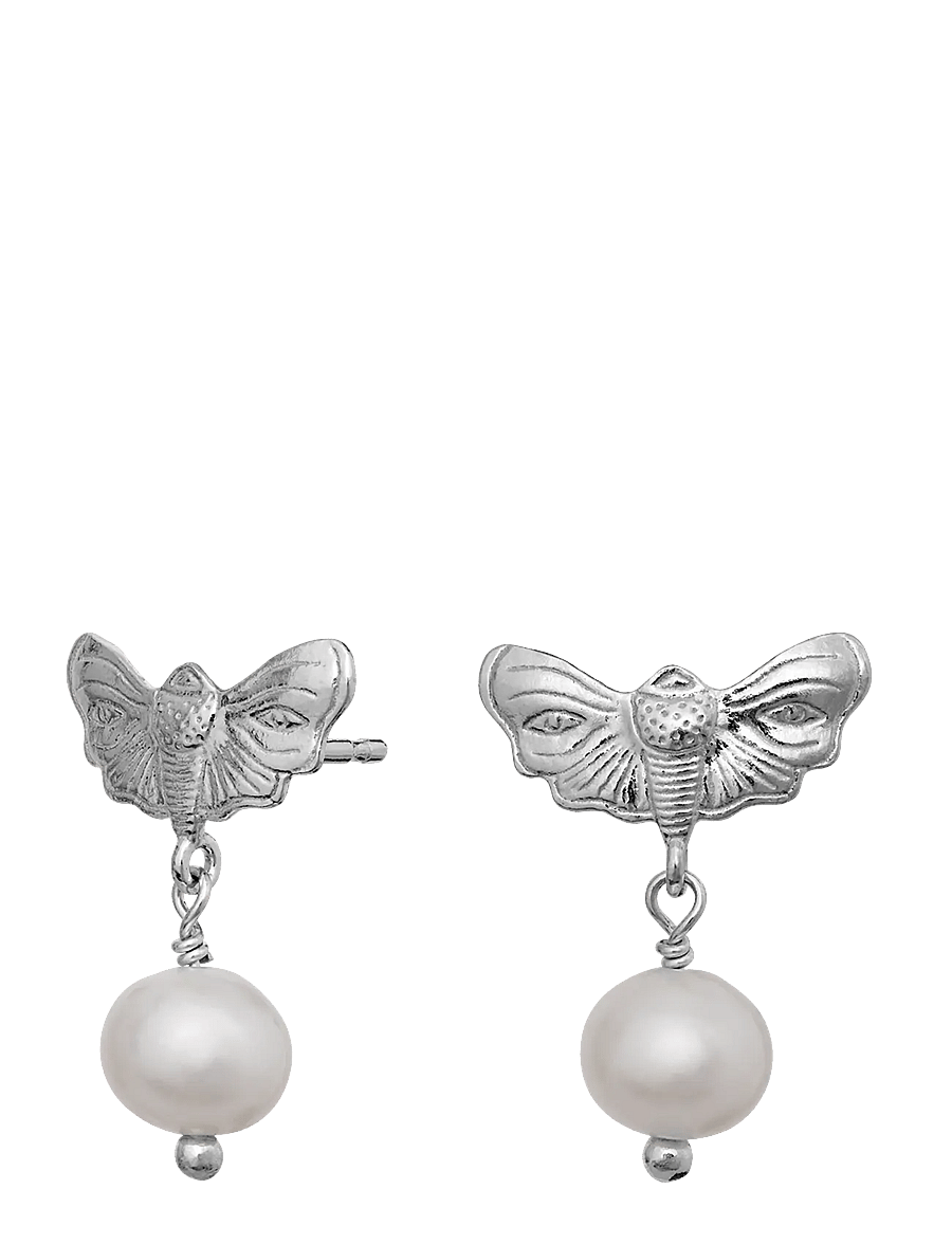 Maanesten - Nisa Earrings - perleøreringe - silver - 1