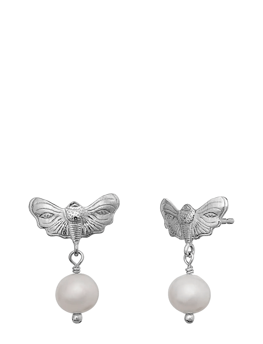 Maanesten - Nisa Earrings - perleøreringe - silver - 2