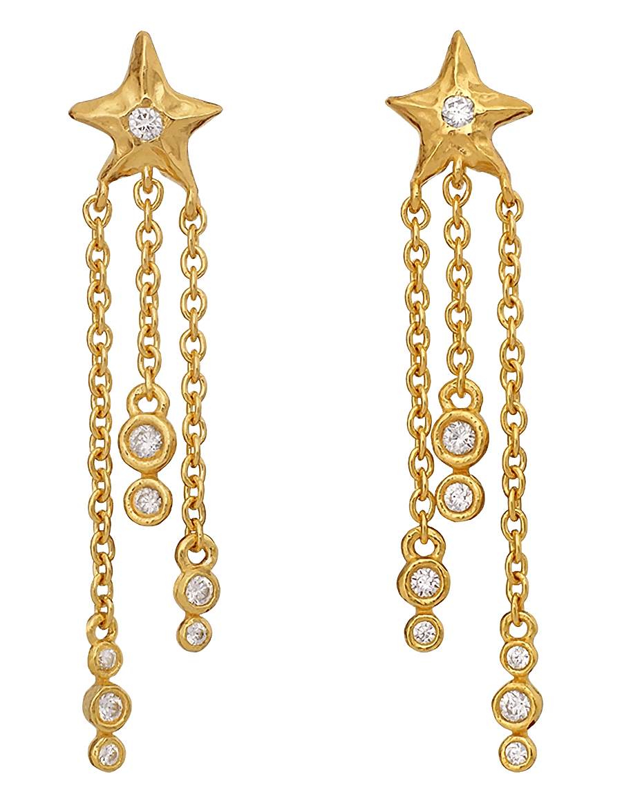 Maanesten - Clara Earrings - Øreringe med vedhæng - gold - 0