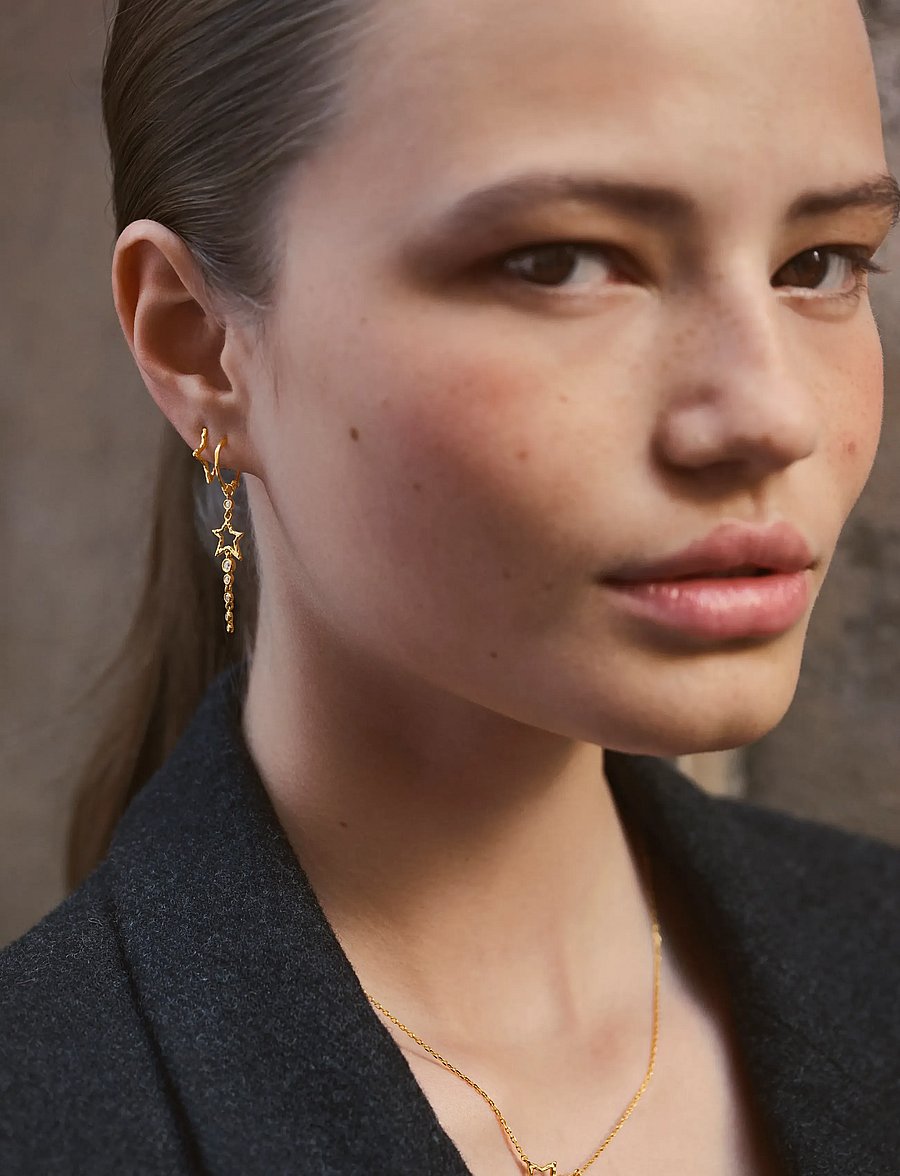 Maanesten - Zara Earrings - statement örhängen - gold - 0