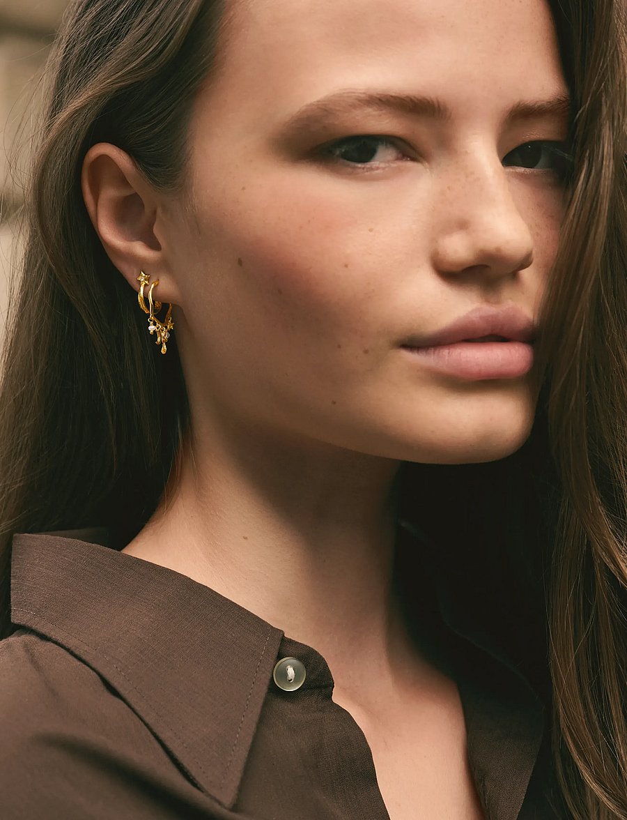 Maanesten - Winona Petite Earrings - hoops - gold - 0