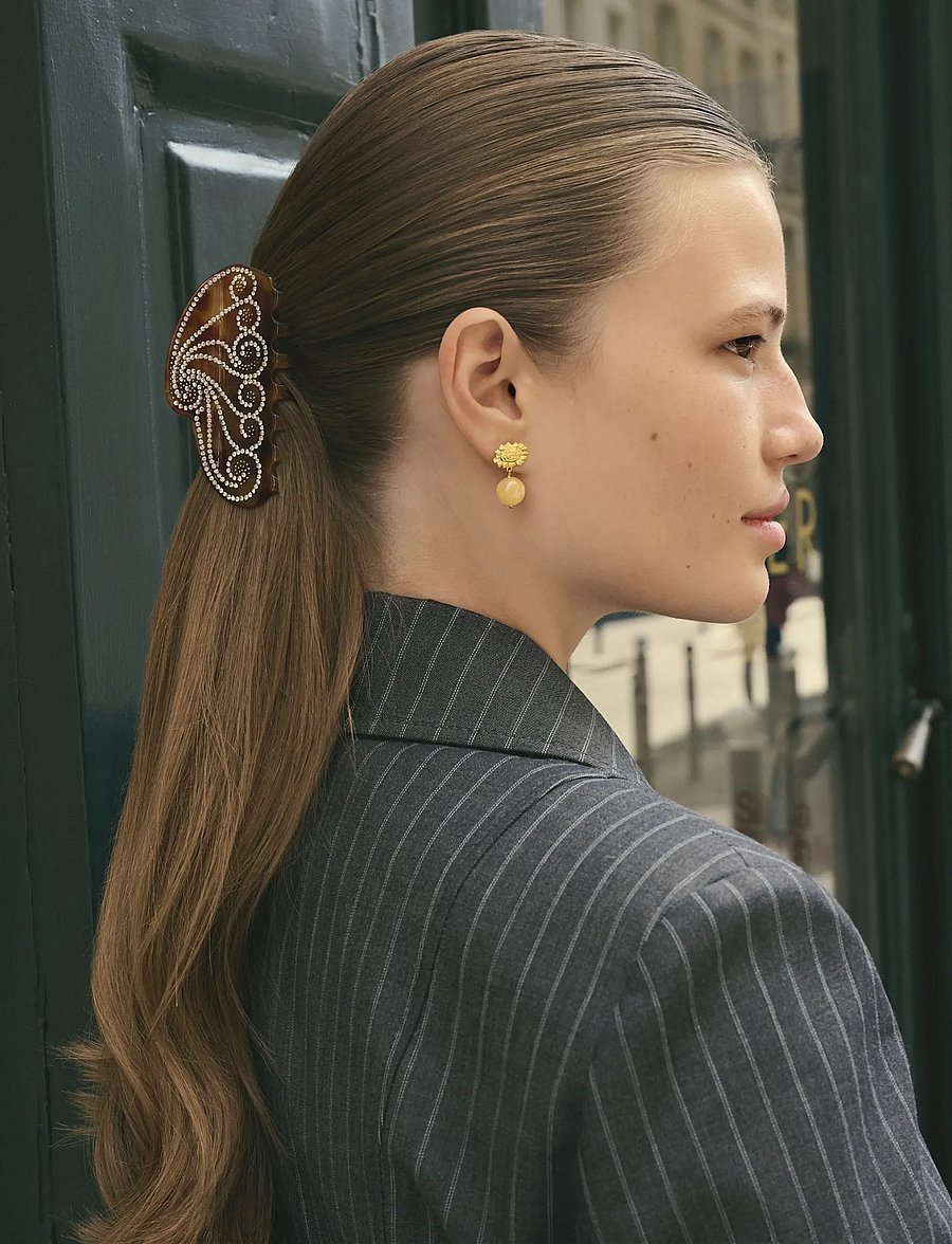 Maanesten - Viviane Earrings - Øreringe med vedhæng - gold - 0