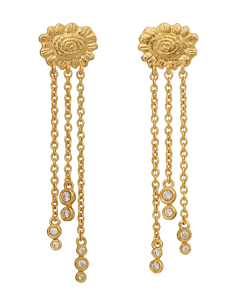 Maanesten - Funda Earrings - Øreringe med vedhæng - gold - 0