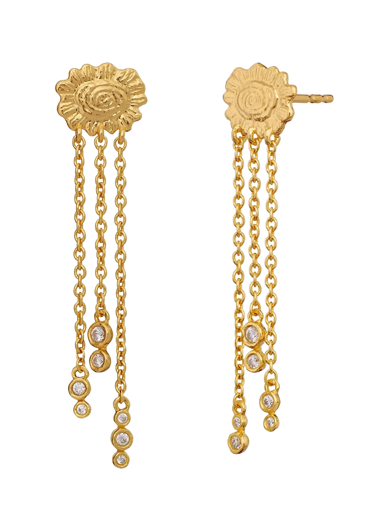 Maanesten - Funda Earrings - Øreringe med vedhæng - gold - 2