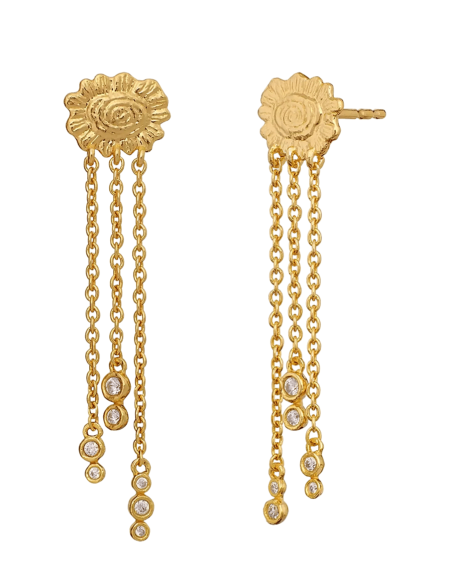 Maanesten - Funda Earrings - Øreringe med vedhæng - gold - 2