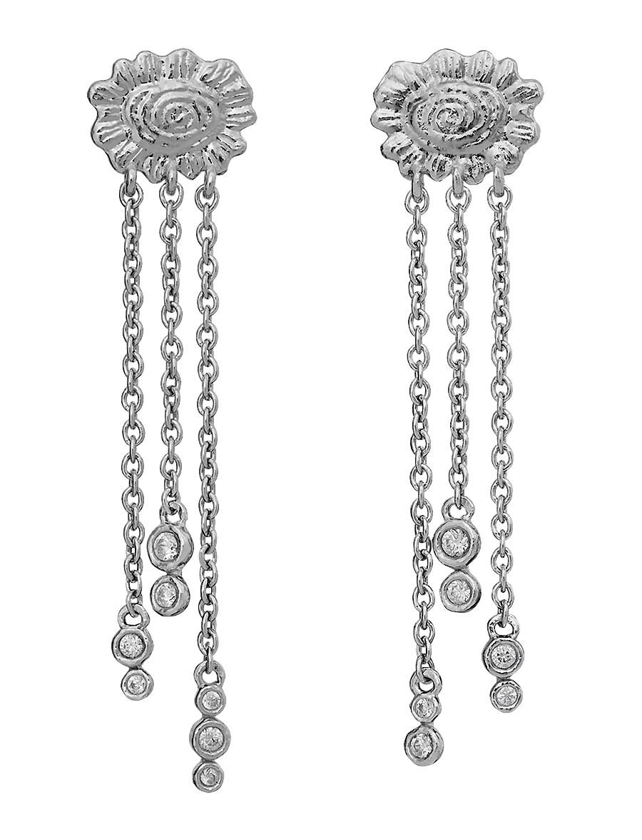 Maanesten - Funda Earrings - Øreringe med vedhæng - silver - 0