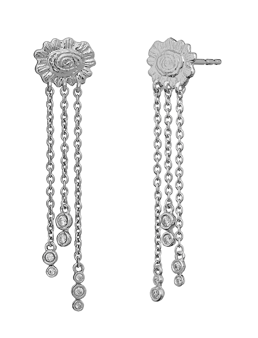Maanesten - Funda Earrings - Øreringe med vedhæng - silver - 2