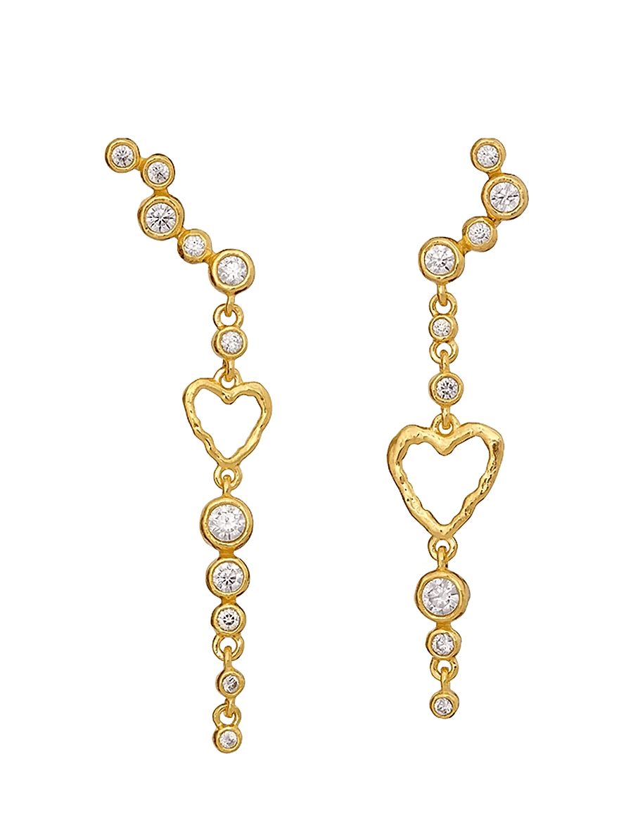 Maanesten - Ina Earrings - Øreringe med vedhæng - gold - 1
