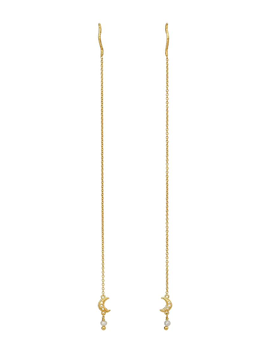 Maanesten - Yami Earrings - perleøreringe - gold - 0
