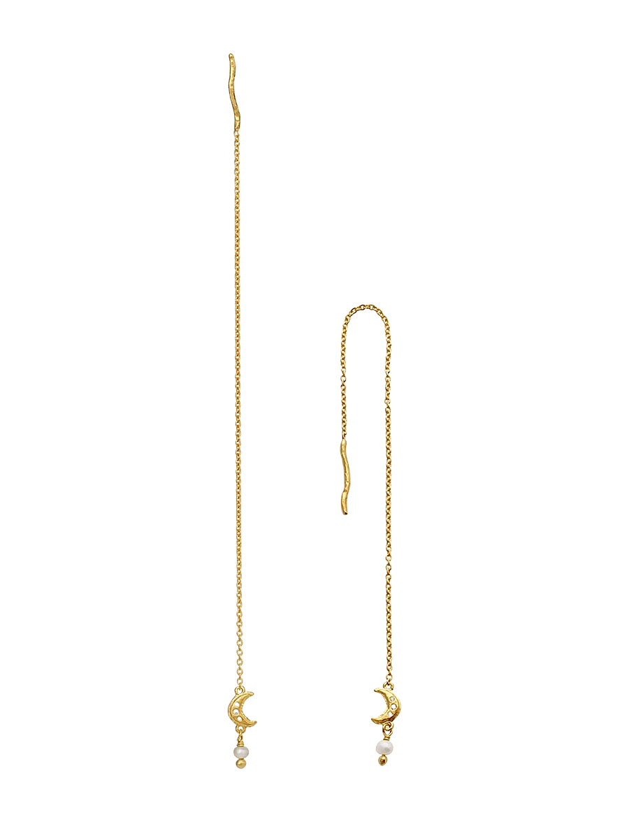 Maanesten - Yami Earrings - perleøreringe - gold - 2