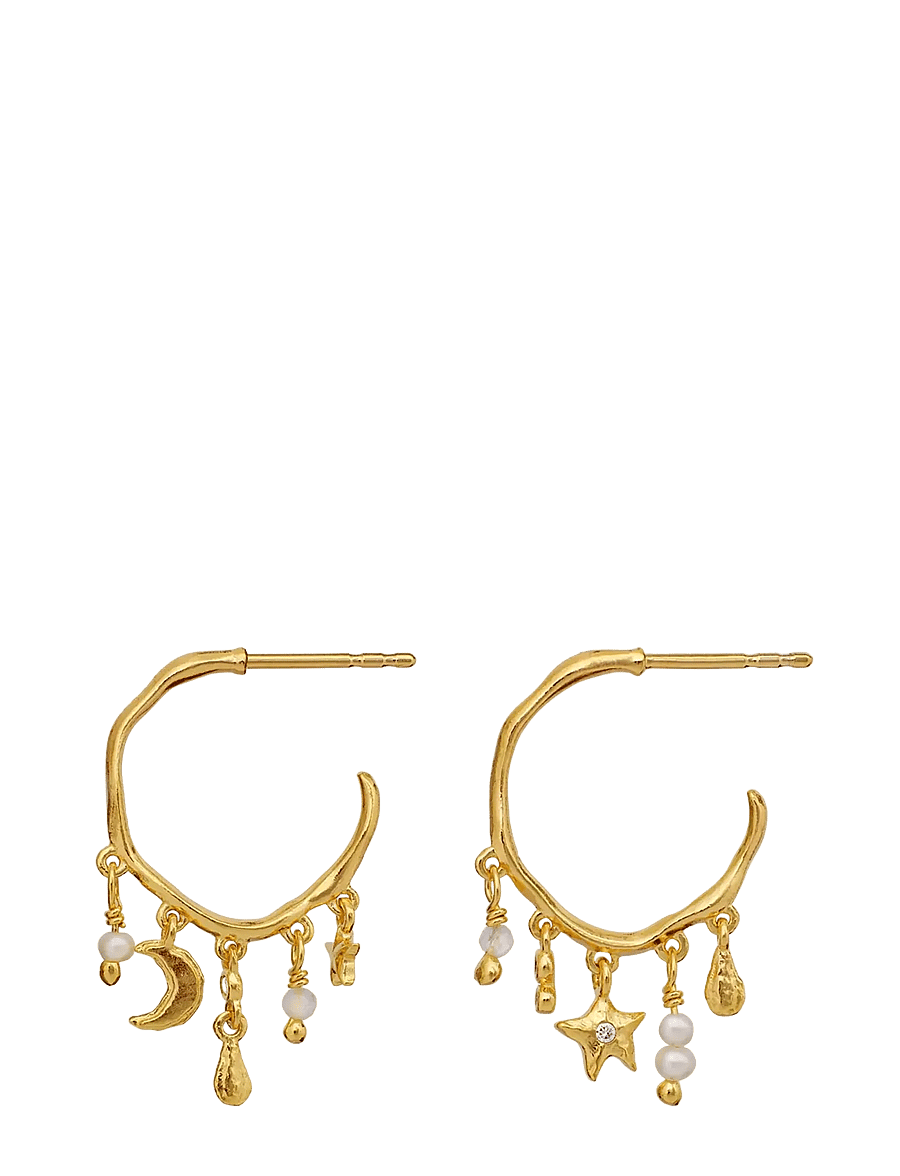 Maanesten - Tyla Earrings - perleøreringe - gold - 0