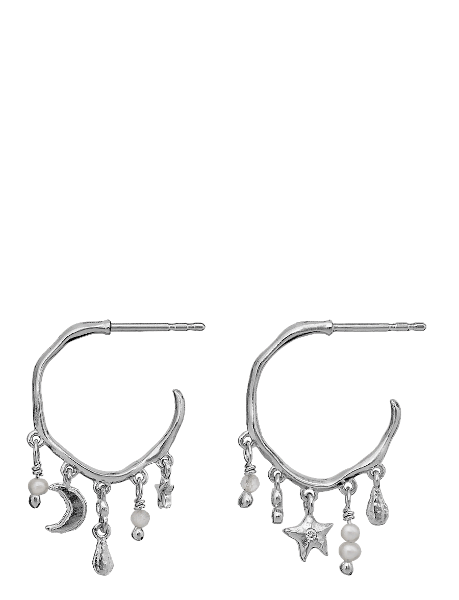 Maanesten - Tyla Earrings - perleøreringe - silver - 0
