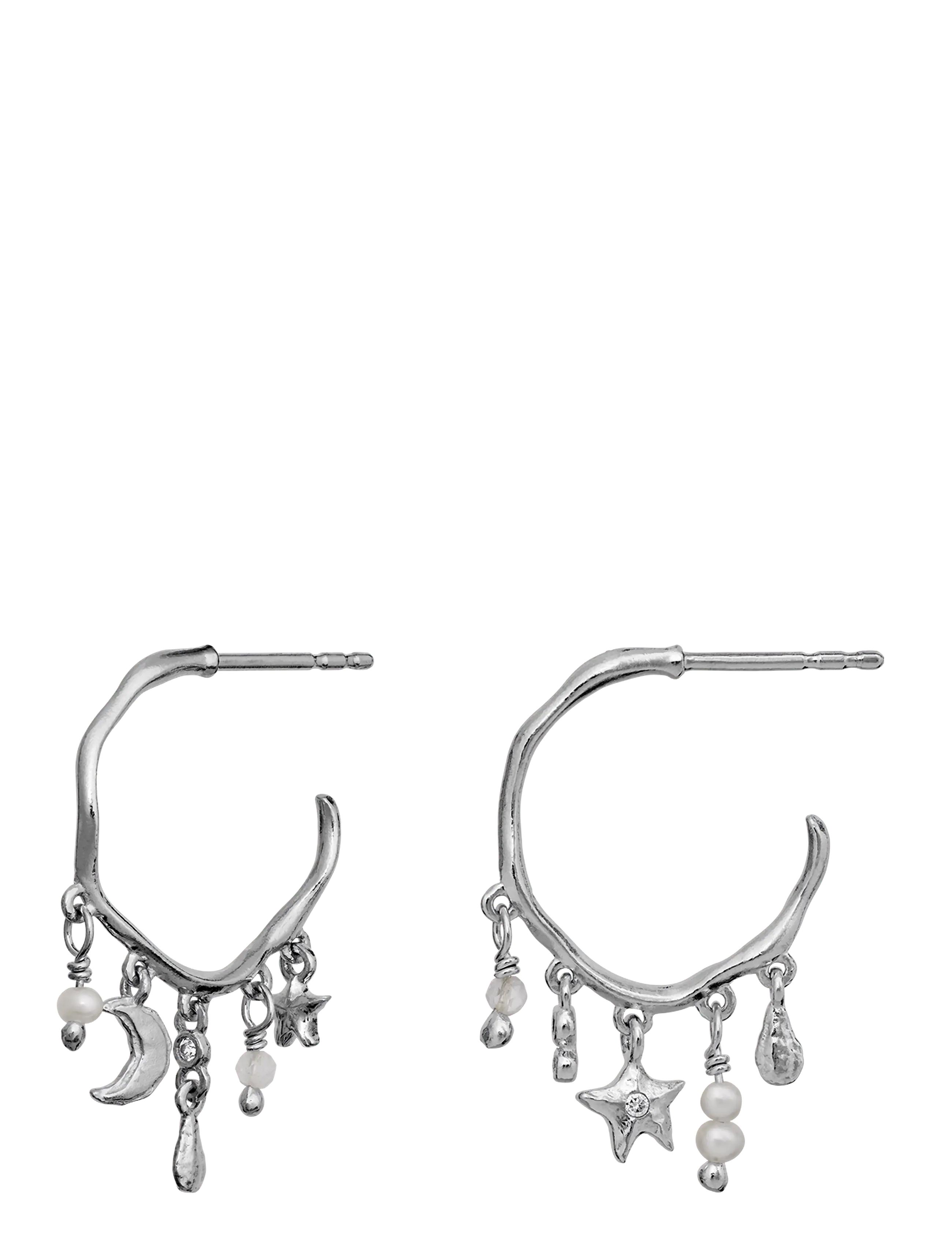 Maanesten - Tyla Earrings - perleøreringe - silver - 1