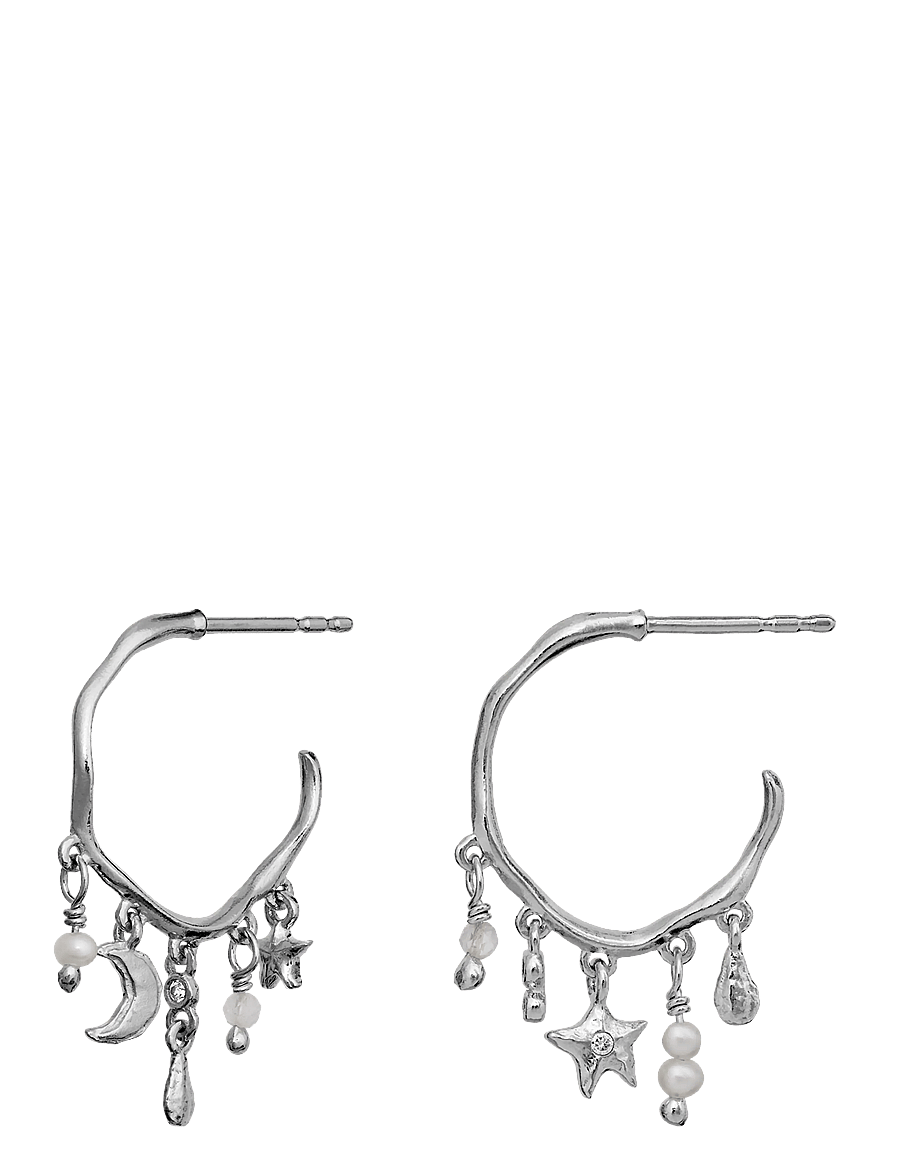 Maanesten - Tyla Earrings - perleøreringe - silver - 1