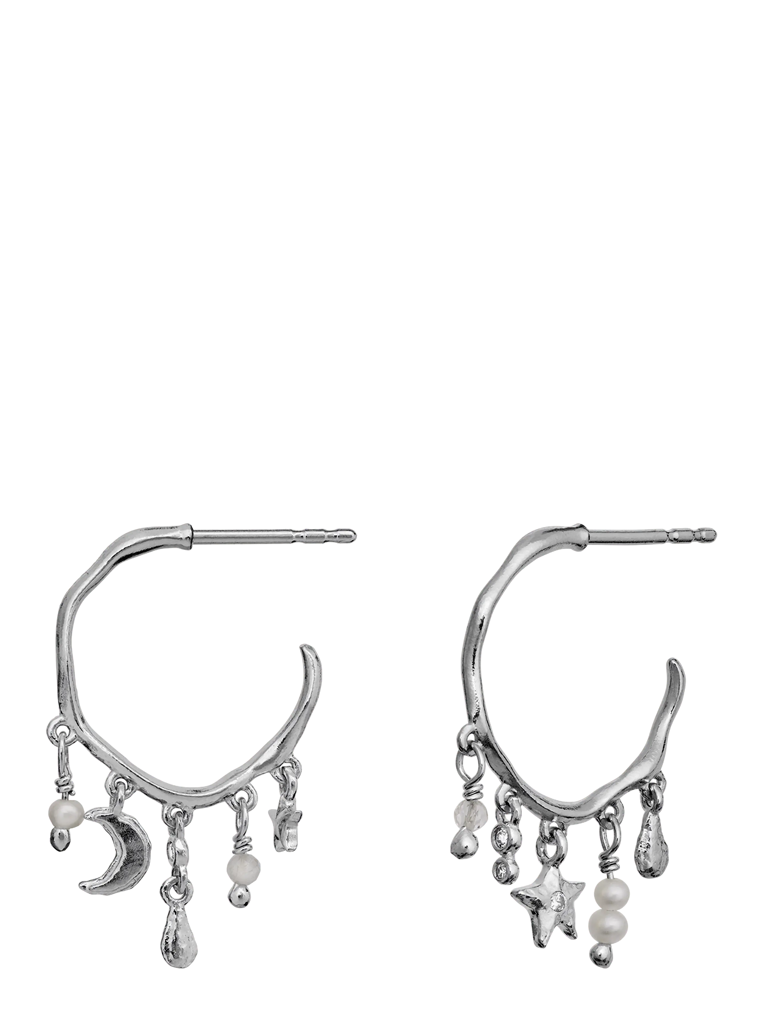 Maanesten - Tyla Earrings - perleøreringe - silver - 2