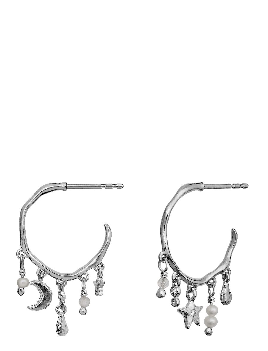Maanesten - Tyla Earrings - perleøreringe - silver - 2