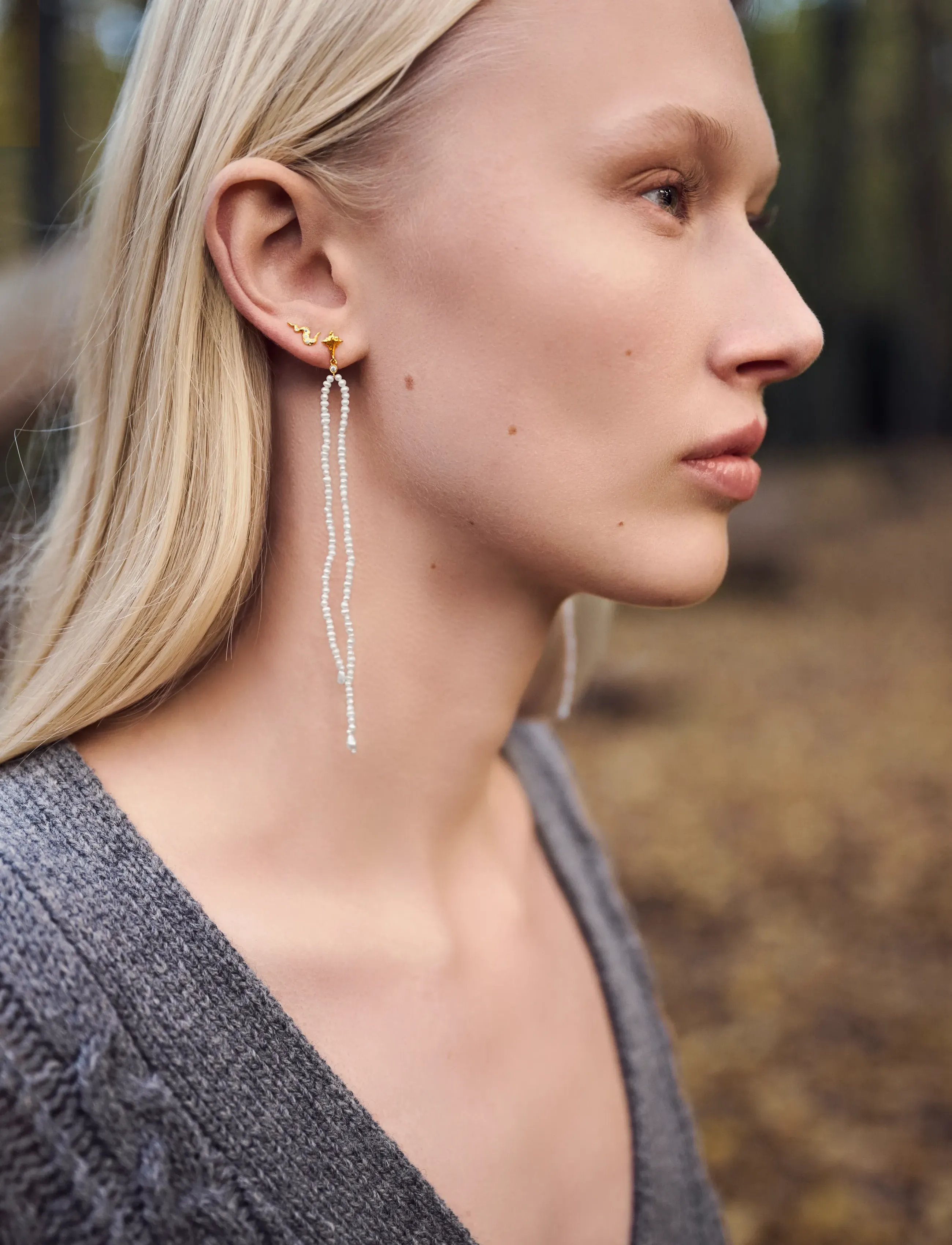 Maanesten - Faye Earrings - Øreringe med vedhæng - gold - 4