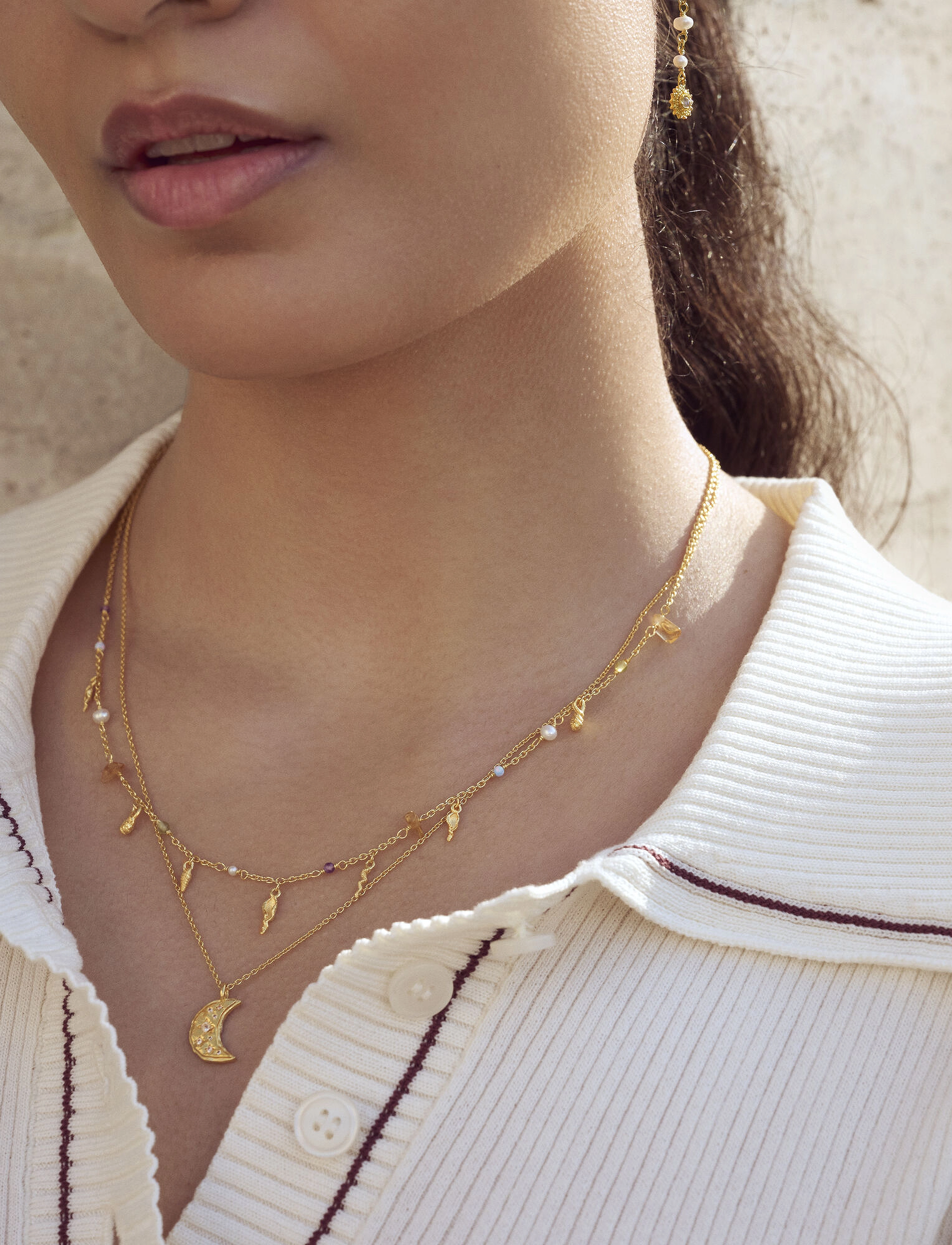 Maanesten Toutsi Necklace, One Size x 45, Necklaces, Gold - Dainty Frauen