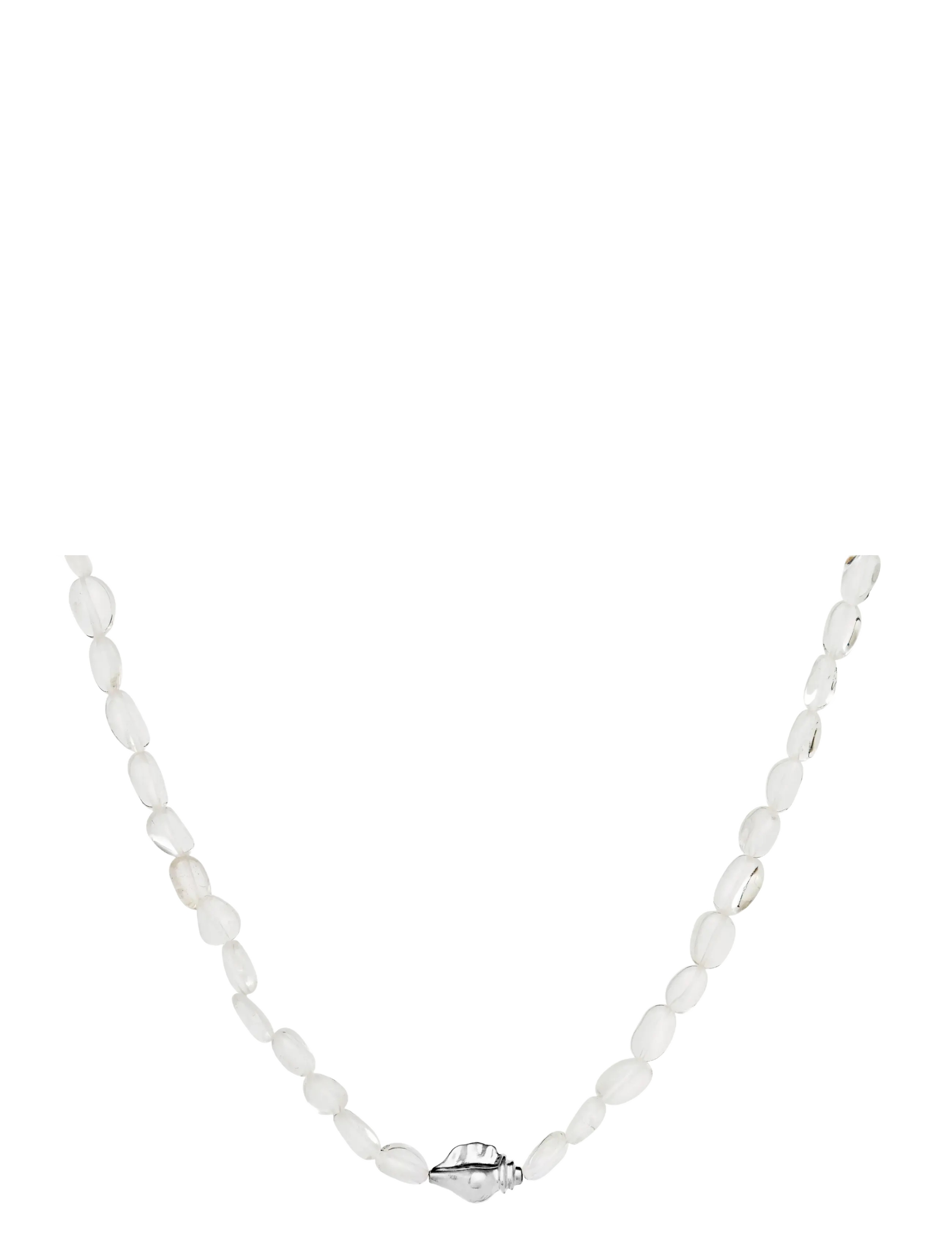 Maanesten Bonadea Necklace, Kvinder, Perle Musling Halskæde, Hvid, Str: LENGTH 41CM+3CM EXT.CHAIN
