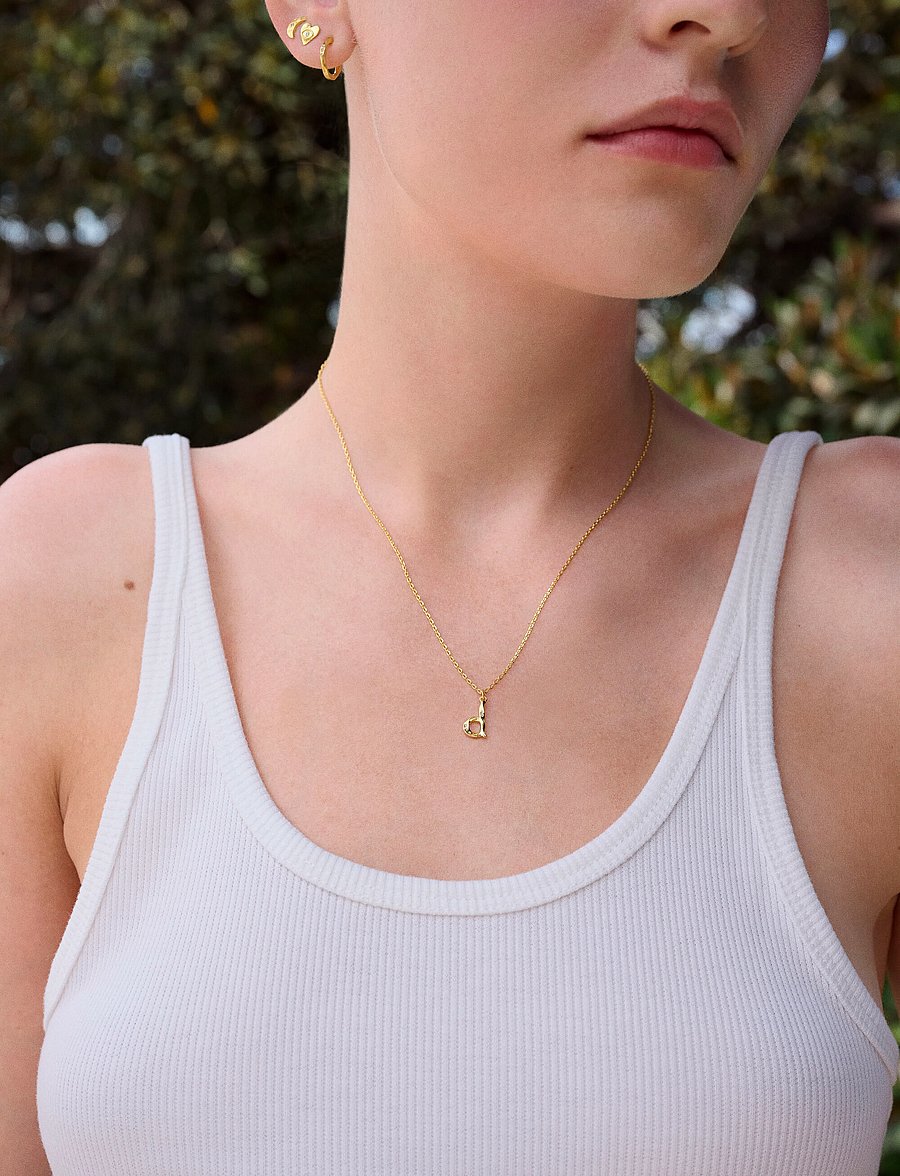 Maanesten - Alphabet - pendant necklaces - d - 0