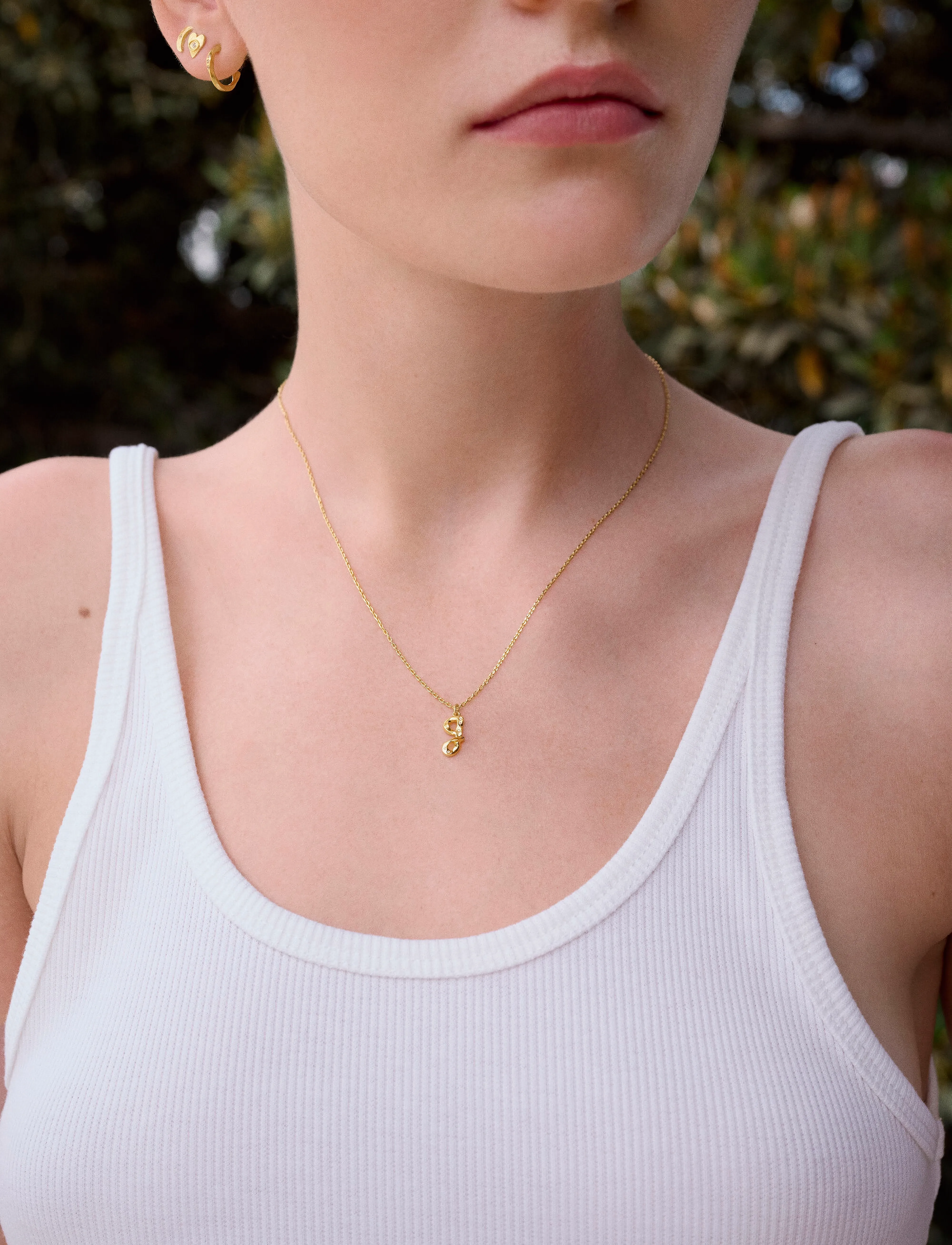 Maanesten Alphabet, One Size, Necklaces, Gold - Dainty Frauen