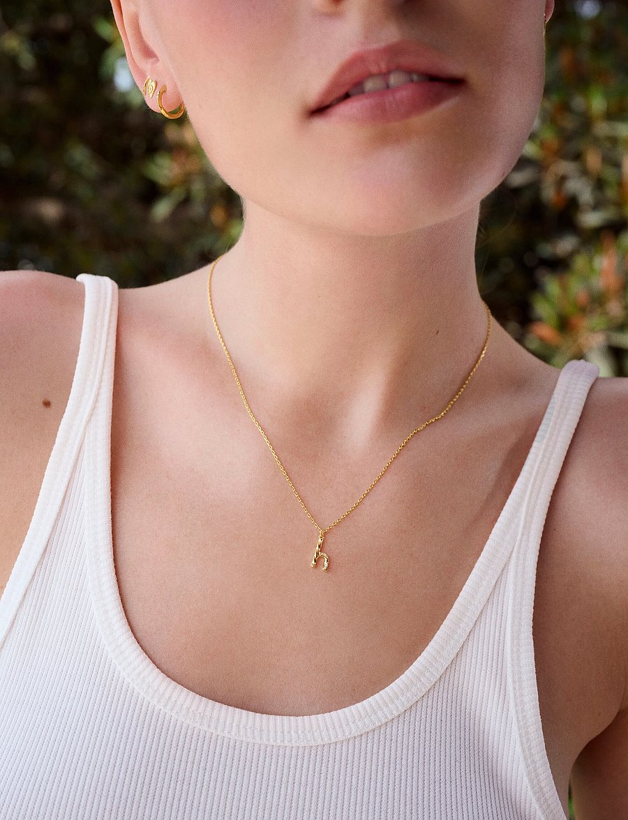 Maanesten - Alphabet - pendant necklaces - h - 0