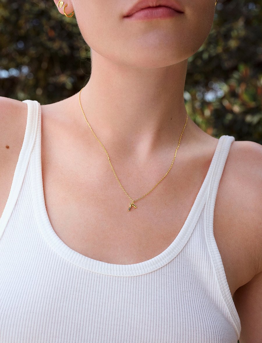 Maanesten - Alphabet - pendant necklaces - r - 0