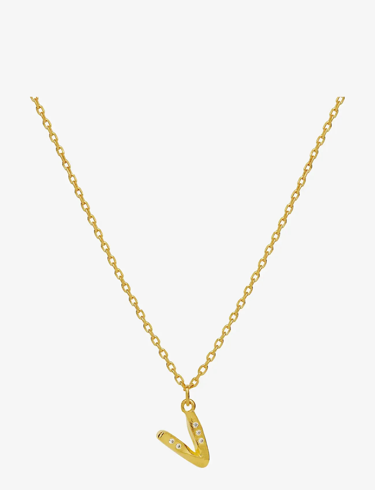 Maanesten - Alphabet - pendant necklaces - v - 1