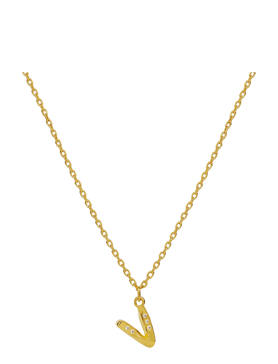 Maanesten - Alphabet - pendant necklaces - v - 1