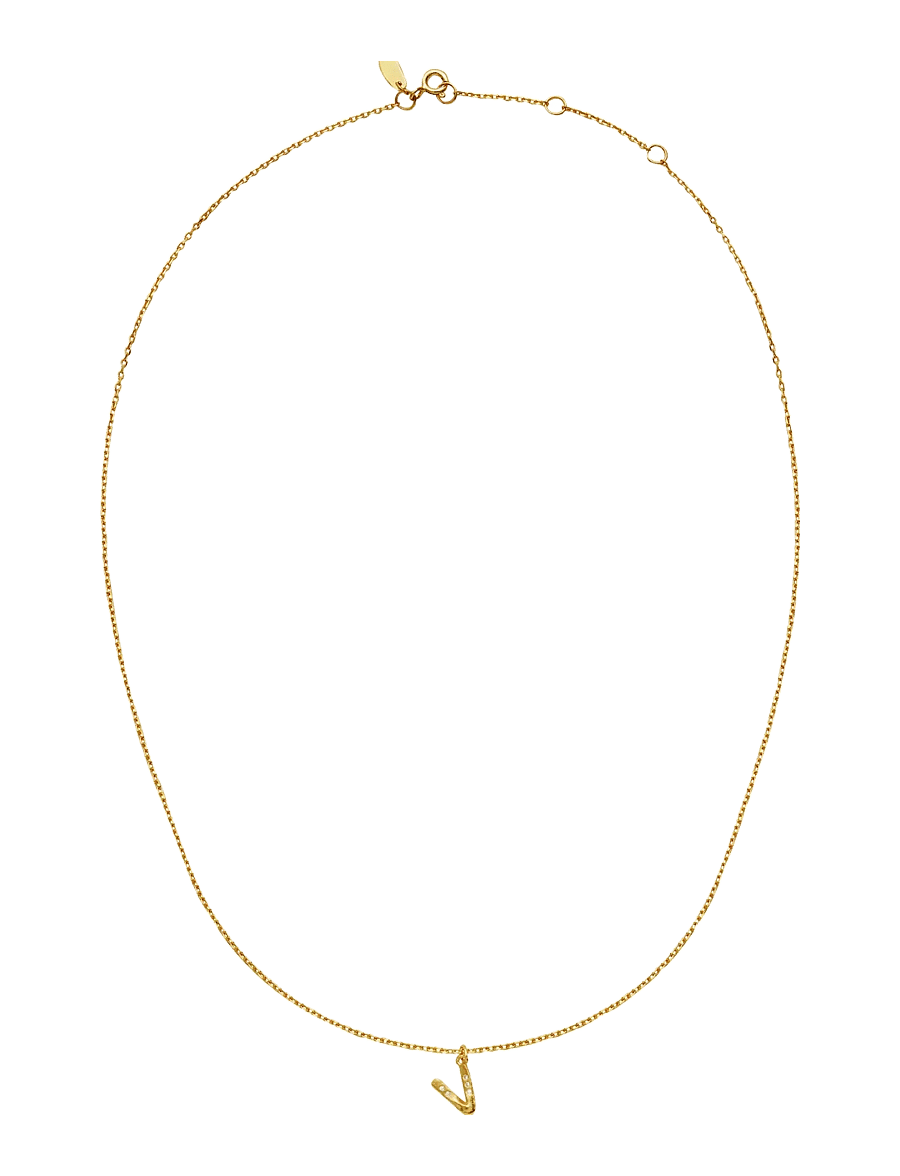 Maanesten - Alphabet - pendant necklaces - v - 2
