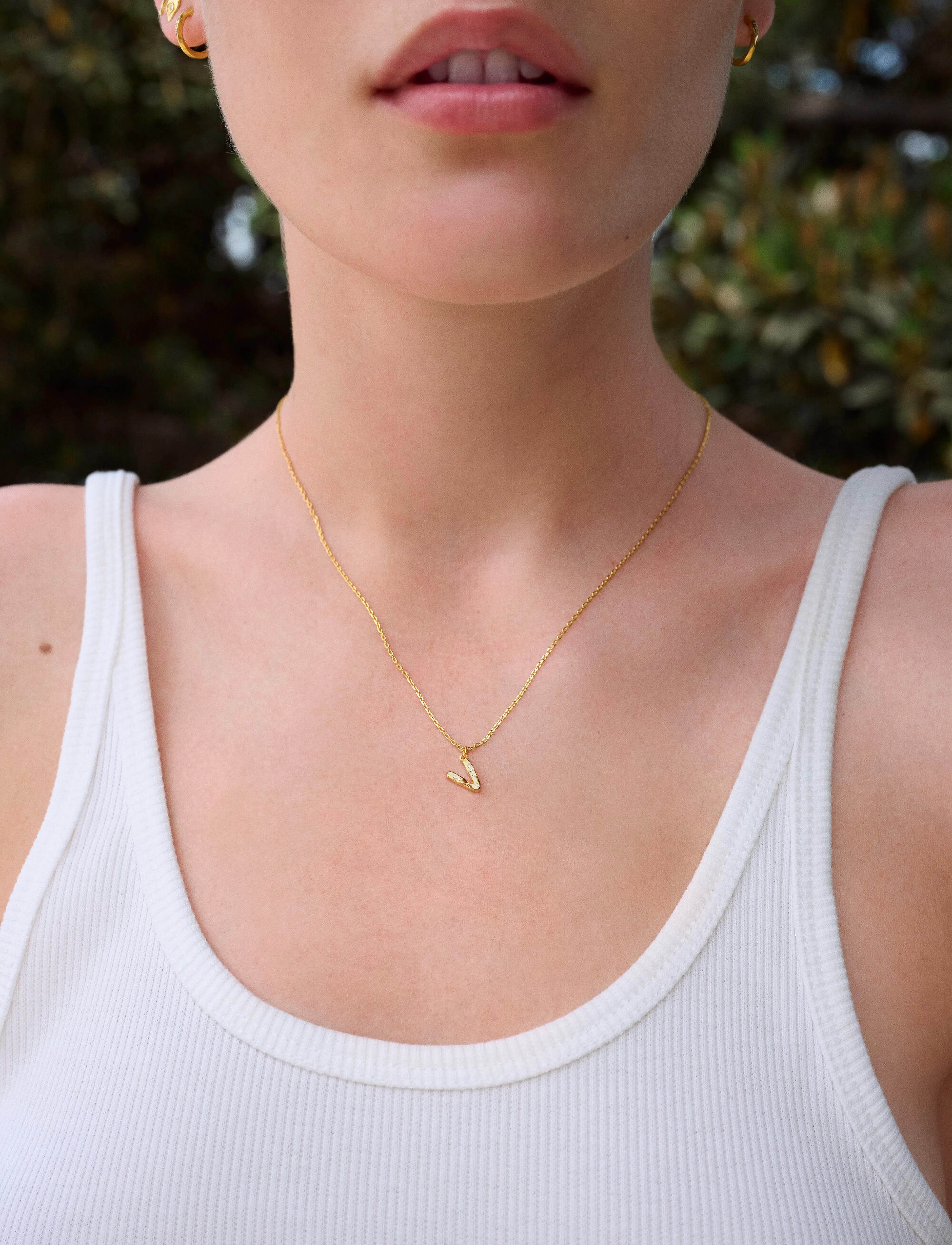 Maanesten Alphabet, One Size, Necklaces, Gold - Dainty Frauen