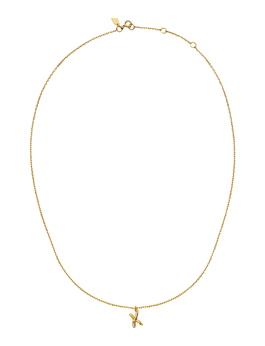 Maanesten - Alphabet - halsband med hänge - x - 2