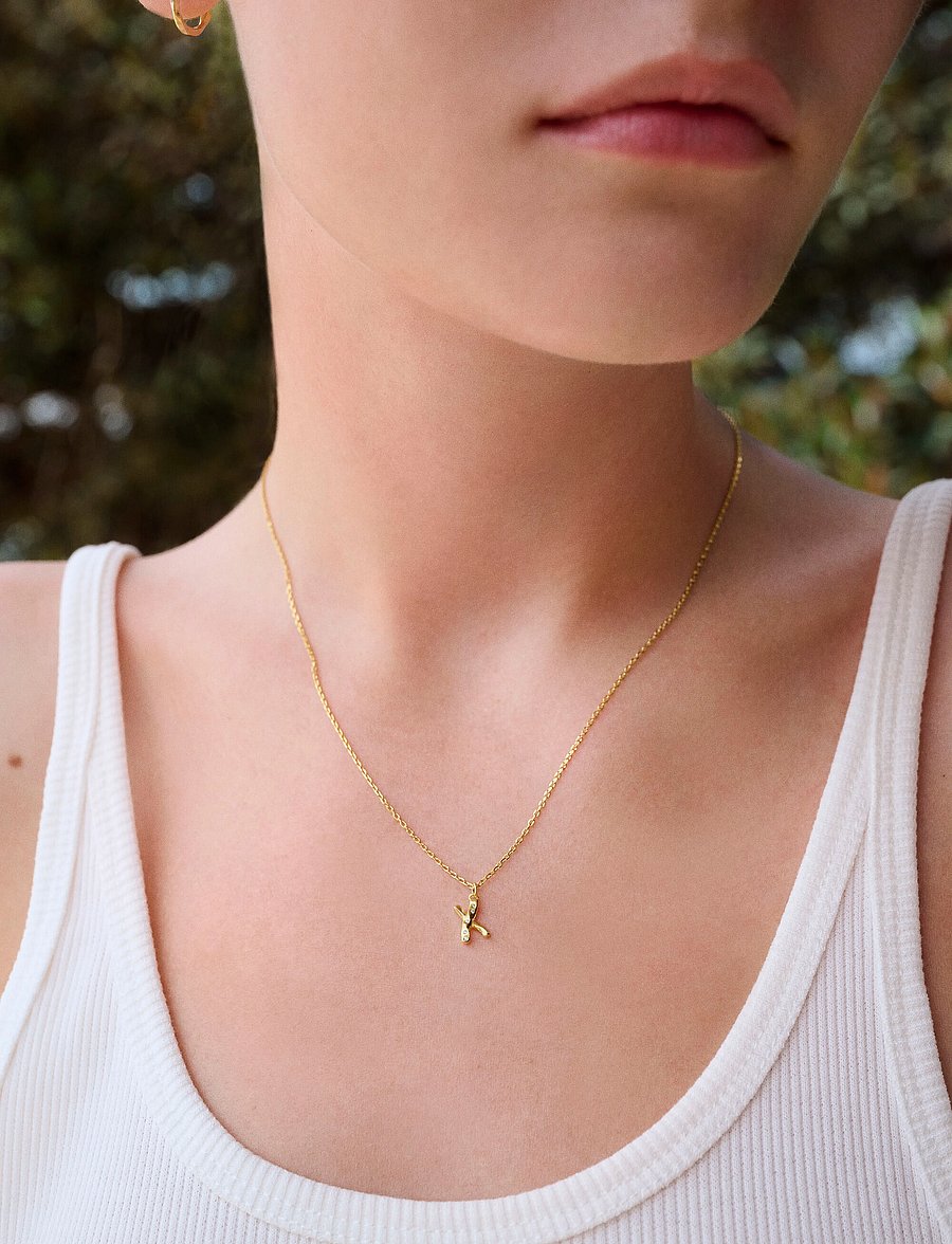 Maanesten - Alphabet - halsband med hänge - x - 0