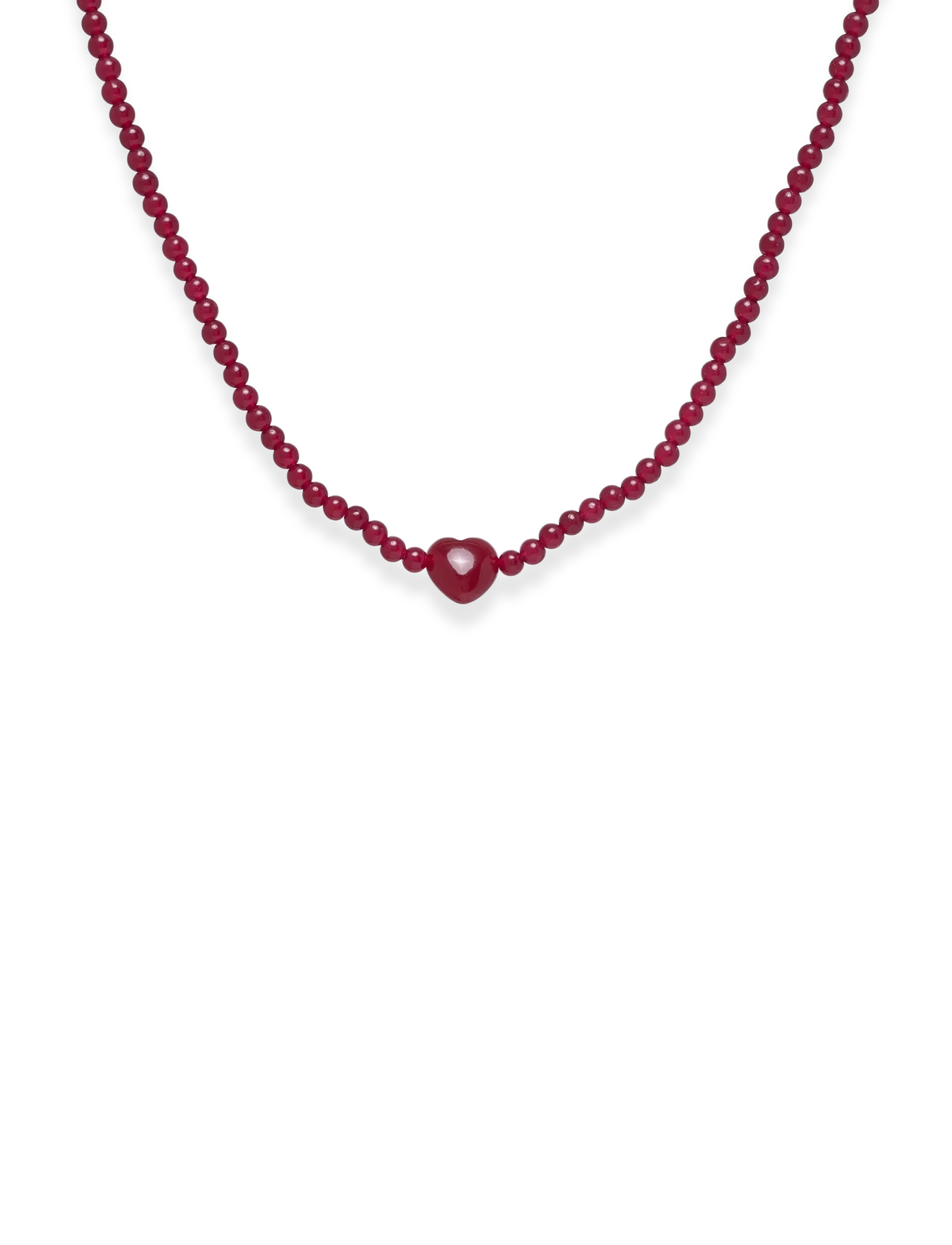 Maanesten Sienna Heart Necklace - Accessoarer - 1015 / burgundy