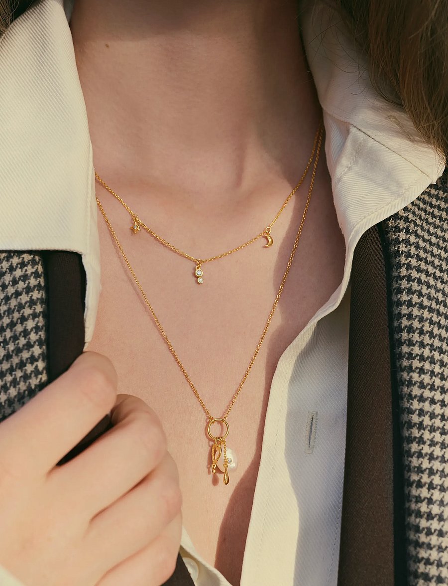 Maanesten - Emily Necklace - ketten mit anhänger - gold - 0
