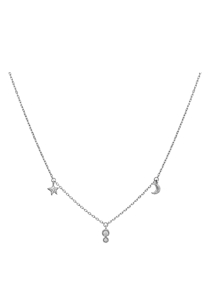 Maanesten - Emily Necklace - halskæder med vedhæng - silver - 0