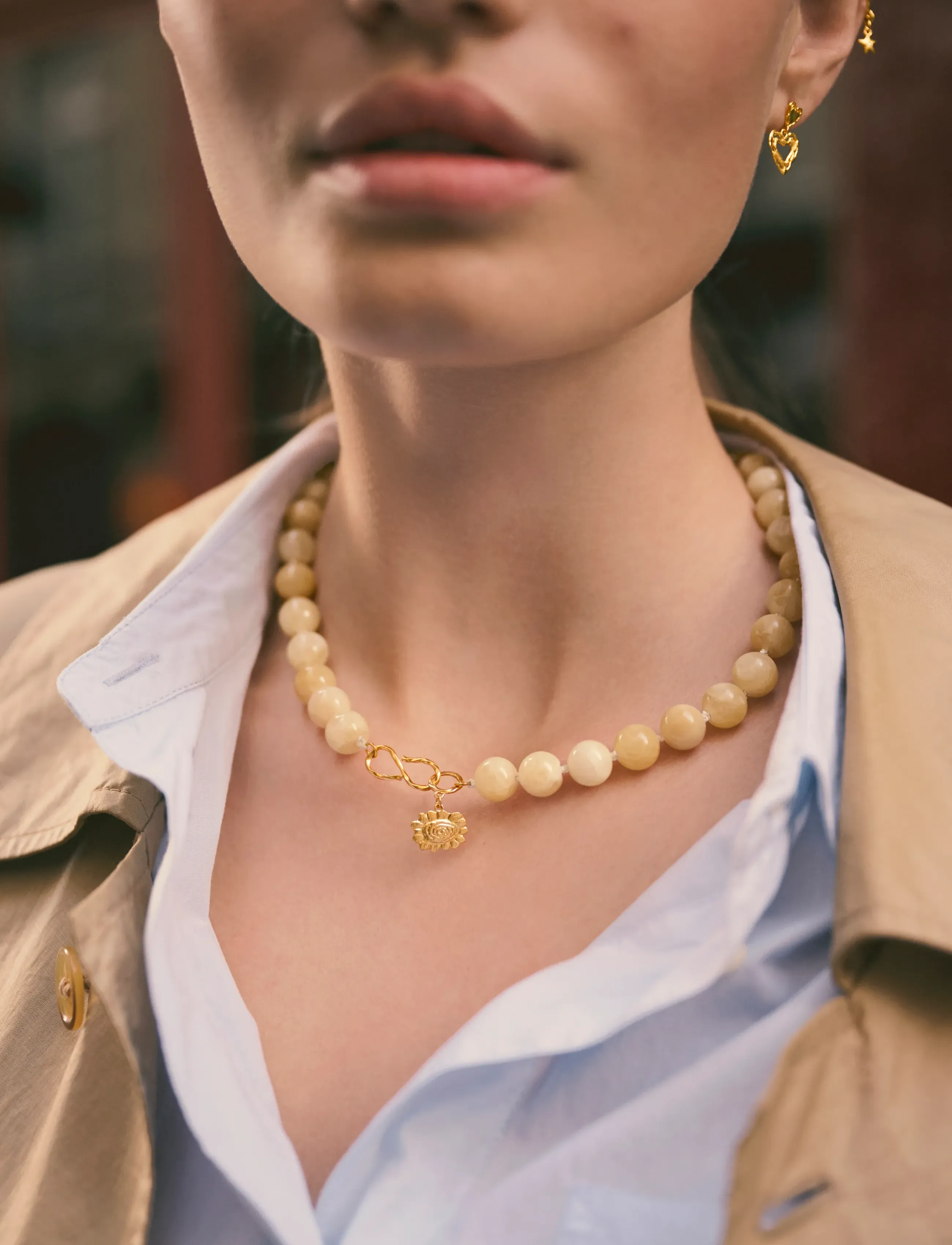 Maanesten - Maude Necklace - statementhalsband - gold - 0