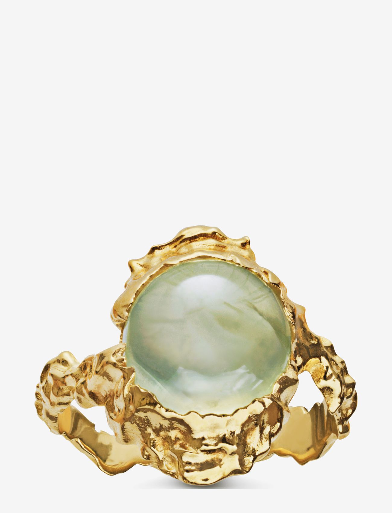 Maanesten - Goddess Ring Prehnit - ringe - guld - 1